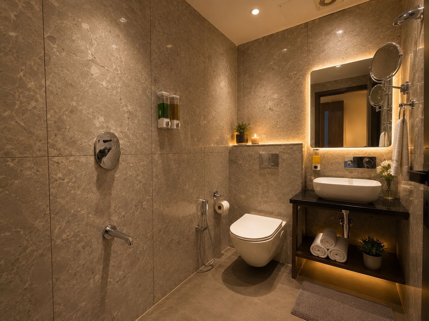 Aachman Gaurav Palace bathroom